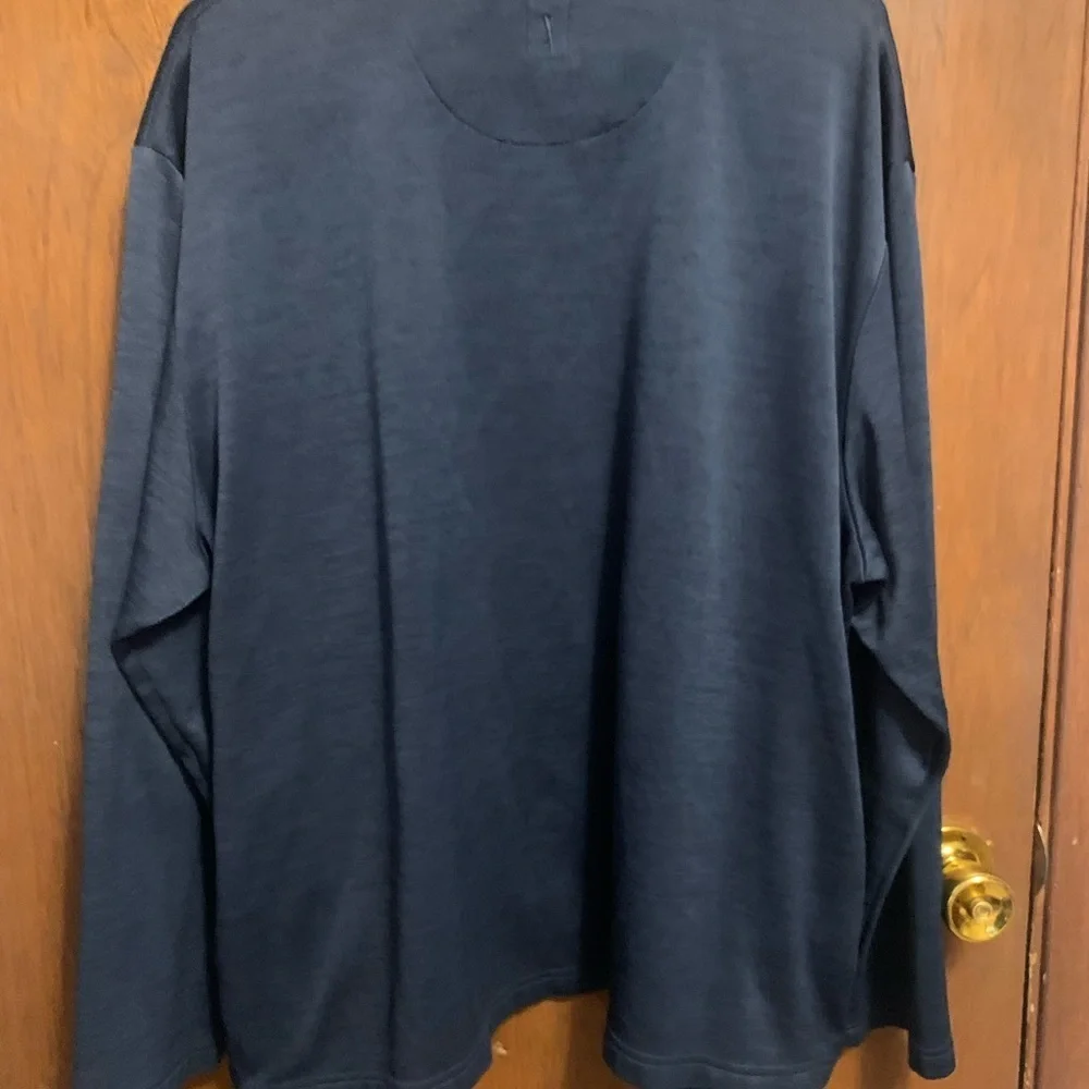 PGA Tour Blue Zip Up Sweater with Stand-Up Collar